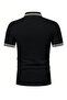 Horse Embroidery Collar Detail Polo Neck T-shirt - 3