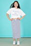 Gray Girl's Skirt Printed T-Shirt Suit 20506 - 6