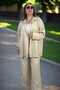 Front Buttoned Tunic Shirt Waist Elastic Pants Large Size Cotton Tnsel Fabric Double Set - 6