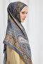 Vela Pattern Soft Shawl - Gray - 2
