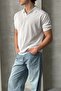 Men's Oversize Cotton Polo Neck Knitwear T-Shirt - 2