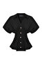 Low Sleeve Waist Fitted Pleated Poplin Shirt - 5