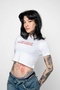 I Do Yoga Drink Tequila Printed White Crop Top - 4