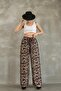 Women Viscosa Cotton Leopard Pattern Pants - 2