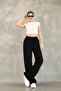 Women Viscosa Cotton Pants Black - 2