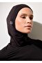 Hijab Swimming Cap - High Neck Black - 5