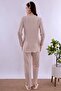 Effortt Brown Cotton Maternity Pajama Set with Dressing Gown - 8