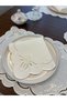 Kelebek - Food Napkin Delik İşi Krem - 38X38 cm 1 Piece