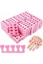200pcs / 100 Pairs Toe Separators Finger Foot Sponge Soft Gel UV Tools Pink