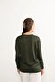 Lifera Pearl Detailed Combed Cotton Mother Blouse, Large Size - 7