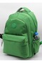 Khaki Green Color Waterproof Fabric Backpack Travel and School Bag / 2200 - 4