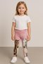 Girl's Digital Printed Horse Patterned Pink Tights