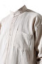 Men's Judge Collar Long Sleeve Buttoned Muslin Shirt Beige - 5