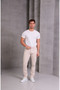 Men's Cream Slim Fit Pants