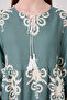 V-Neck Cotton Viscose Dress - 4