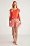 Combed Cotton Mood Women's Red Shorts Set 9604 - 5