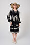 V-Neck Cotton Viscose Dress - 4