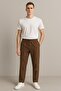 Men's Brown Zr Crepe Striped Sweatpants