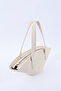 Cream Shk124 Faux Leather, Lined, Zippered, Single Compartment Hand, Arm and Shoulder Bag - 6