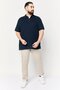 Men Regular Fit Embroidered Logo Short Sleeves Polo Shirt, Navy - 4