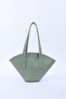 Mint Green Shk124 Faux Leather, Lined, Zippered, Single Compartment Hand, Arm and Shoulder Bag - 4