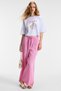 Orelza Women's 100% Cotton Printed Round Neck Oversize Fit White T-Shirt - 2