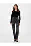 Black Slim Fit Crew Neck Basic Sweater 50310735-Vr046 - 4