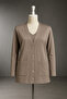 Women's Mother Thin Combed Cotton Seasonal Short Model Pocket Buttoned Front Jacket Short Cardigan
