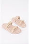 Women's Beige Daily Double Layer Comfortable Sole Sandals Slippers - 2