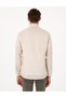 Beige Linen Look Slim Fit Long Sleeve Shirt 50307025-Vr011 - 5