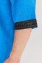 Wide Collar Half Button Ethnic Patterned Shirt - 4