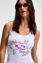 Zelmira Women's Stretchy Fabric Lace Slim Fit White Undershirt - 4