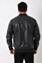 College Collar Waist Elastic Faux Leather Coat Pldp 3000_50448 - 6