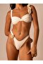 Chic Cream Rose Detailed Bikini Set