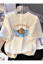 Unisex Capybara Printed 100% Cotton Oversize T-Shirt