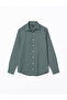 Slim Fit Long Sleeve Dobby Men's Shirt - 5