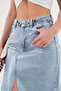 Women's Geometric Buckle Detailed Silver Chain Design Belt 7150 - 7