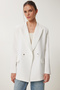 Women's Bone Padded Linen Jacket Hg00007
