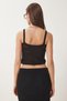 Women's Black Openwork Summer Knitwear Crop Skirt Set Nf00085 - 6