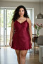 Bordo Dantelli Saten Dokuma Gecelik TBBSS24CH00016