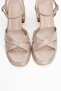 LELLO Gold Striped Women's Platform Heeled Shoes - 2