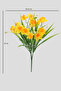 Artificial 15-Piece Daffodil Bouquet Wet Textured 35 cm Yellow - 2