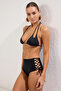 Siyah Üçgen Cut Out Detaylı Bikini Üstü TBESS25BU00034