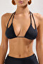 Siyah Üçgen Cut Out Detaylı Bikini Üstü TBESS25BU00034 - 3