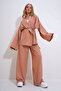 Women's Powder Wrinkled Look Blazer Jacket Bottom Top Suit Alc-X12433 - 10