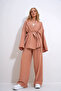 Women's Powder Wrinkled Look Blazer Jacket Bottom Top Suit Alc-X12433 - 9