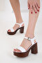 White Women's Classic Heeled Shoes 20329