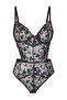 Siyah Dantel Brodeli Çiçekli Kapsız Çıtçıtlı Örme Body THMSS25BD00000 - 9