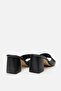 Women's Black Heeled Slippers - 6
