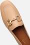 Women's Leather Beige Buckle Loafer - 8